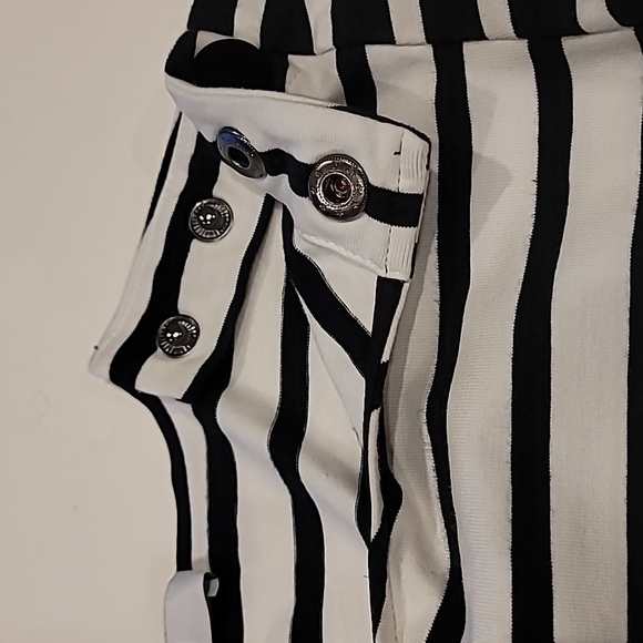 Derek Lam Floppy Ruffle Nautical Stripe Short Sleeve Top Navy White S/P - Picture 7 of 12